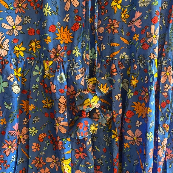 J.Crew Dauphinette X Tie-Shoulder Maxi Cover-Up Dress Cornucopia Floral XL $248 - Picture 6 of 10